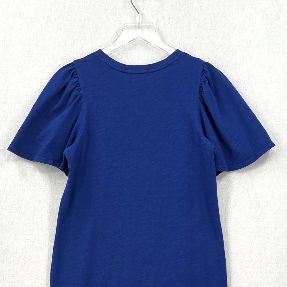 NATION LTD Mallory Dress Womens Blue Small Blue V-neck Short Sleeve T-shirt NEW - Picture 6 of 16